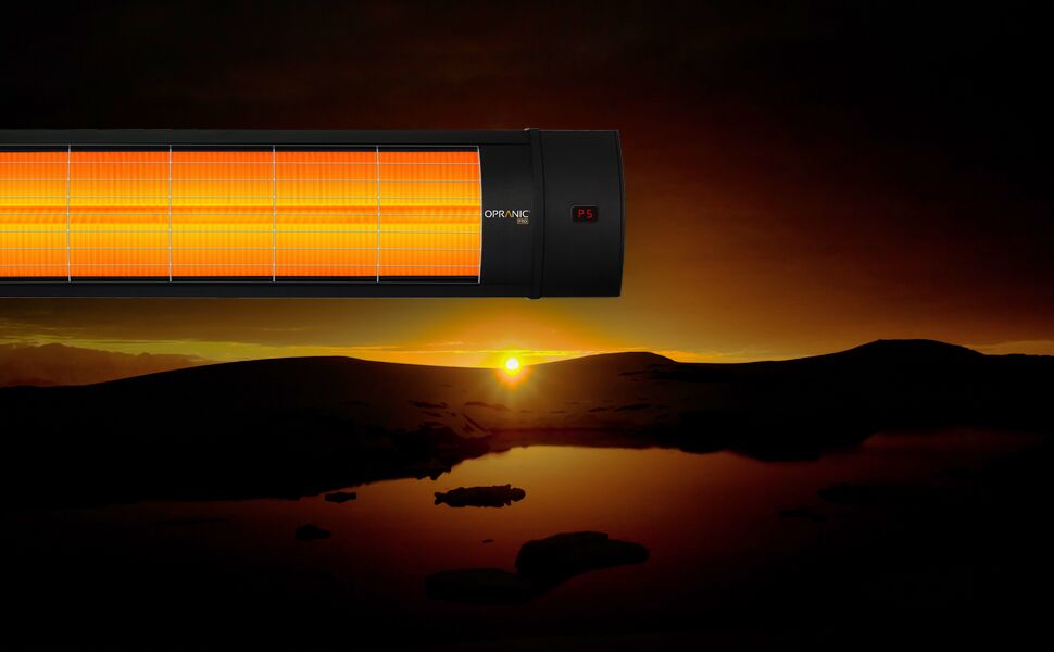 970x600_v70_sunset Comparison of water absorption with Halogen IR-A and Opranic IR-B showing Opranic peak at 2.4 µm